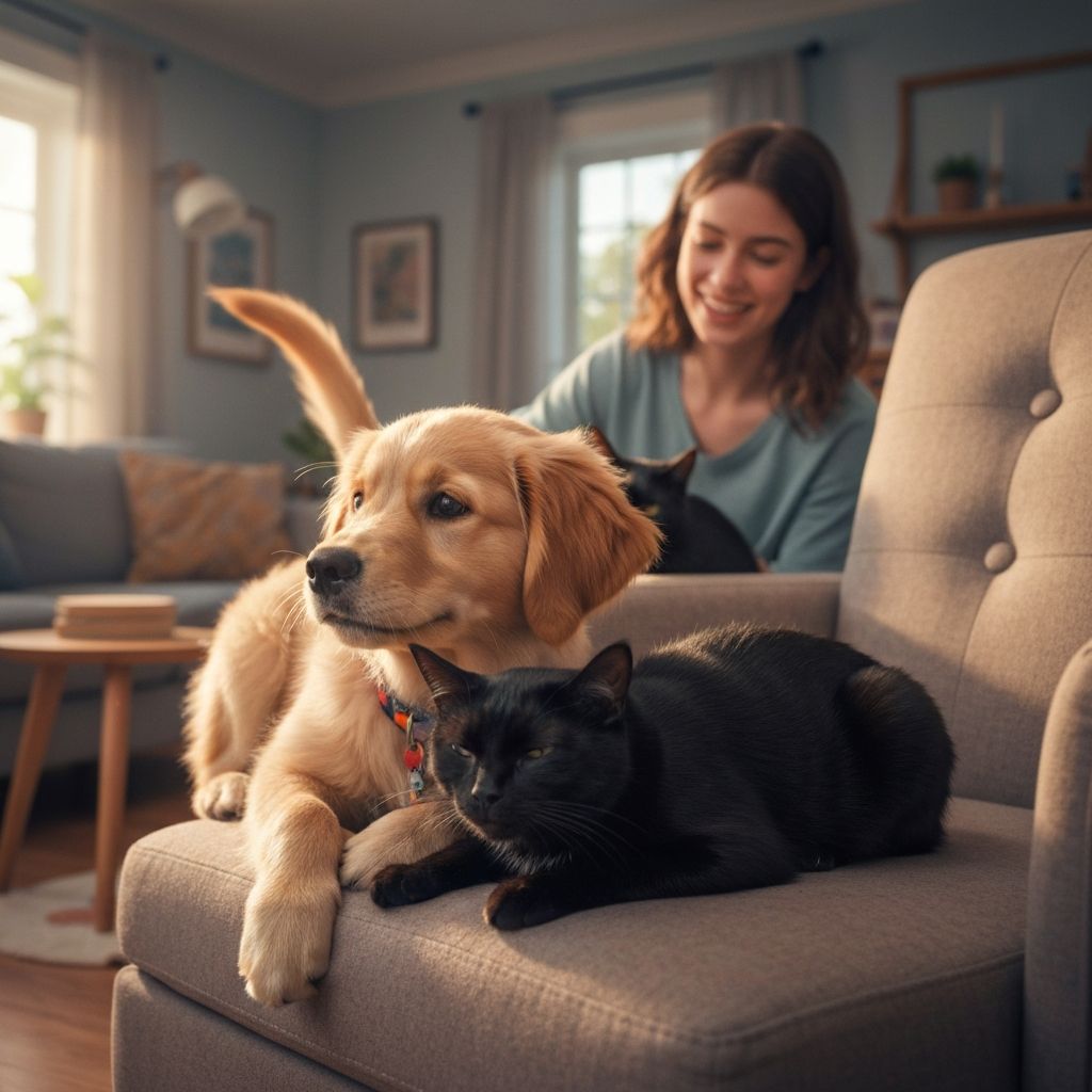 Mutlu sahiplenilmiş hayvanlar